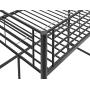 Walker Edison Orion Urban Industrial Metal Twin over Loft Bunk Bed, Twin Size, Black