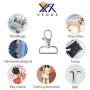 XINFANGXIU 60Pcs Buckles Metal Snap Hook Lobster Claw Clasp for Handmade Crafts DIY Accessories Lobster Clasps Swivel Trigger Clips snap Hooks 25mm