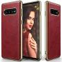 LOHASIC Galaxy S10 Case, Slim & Thin Premium Leather Soft Flexible Non-Slip Grip Scratch Resistant Protective Cover Pretty Cases for Samsung Galaxy S10 (2019) - Burgundy