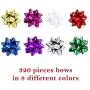 Tatuo 320 Pieces Mini Gift Bows Christmas Metallic Wrap Bows Self Adhesive Gifts Bows for Holiday Christmas Birthday Party Favor, 8 Colors Tatuo 320 Pieces Mini Gift Bows Christmas Metallic Wrap Bows Self Adhesive Gifts Bows for Holiday Christmas Birthday Party Favor, 8 Colors