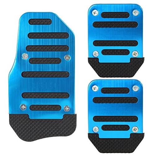 SZSS-CAR 3pcs Nonslip MT Car Pedal Pads Auto Sports Gas Fuel Petrol Clutch Brake Pad Cover Foot Pedals Rest Plate Kits For Manual Transmission Car