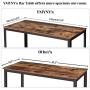 YMYNY Industrial Bar Table, Kitchen Dining Table, Homeoffice Desk with Metal Frame, 47.2 x 23.6 x 35.6 Inches for Living Room, Dining Room, Rustic Brown UTMJ013H