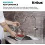 Kraus KPF-1682SFS Sellette Single Handle Pull-Down Kitchen Faucet, Spot Free Stainless Steel
