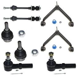 MILLION PARTS 8 Pcs Front Lower Upper Control Arm Ball Joints Compatible for 02-05 Dodge Ram 1500 Outer Tie Rod End Link Sway Bar Suspension Kit K7424 K7400 K7411 ES3538