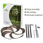 SteadyDoggie Wind Spinner Iris 61in Single Blade Easy Spinning Kinetic Wind Spinner for Outside – Vertical Metal Sculpture Stake Construction for Outdoor Yard Lawn & Garden