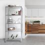Seville Classics UltraDurable Commercial-Grade 5-Tier NSF-Certified Wire Shelving with Wheels, 36'' W x 18'' D x 72'' H, x x, Plated Steel