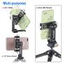 Metal Phone Tripod Mount, iPhone Tripod Adapter, Phone Holder Stand with Arca Swiss Rail, 1/4'' Screw Mount, Ball Head Rotate Vertical & Horizontal, Fits iPhone 7 8 9 X 11 12 Pro Se Samsung