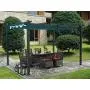 Kozyard Atlantics Outdoor 10x13 Extra Large BBQ Grill Pergola with Sun Shade Gazebo Canopy Beige Canopy,UV Resistant Fabric (10ft x 13 ft Blue) Kozyard Atlantics Outdoor 10x13 Extra Large BBQ Grill Pergola with Sun Shade Gazebo Canopy Beige Canopy,UV Resistant Fabric (10ft x 13 ft Blue)