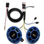 FARBIN Waterproof Car Horn 12v Loud High Tone/Low Tone Metal Twin Horns Kit with Relay Harnes,Universal Horn for Car (Blue horn with wire harness)