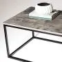 Walker Edison Modern Metal Frame Open Rectangle Coffee Accent Living Room Ottoman End Table, 42 Inch, Dark Concrete