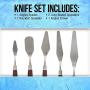 US Art Supply 5 Piece Stainless Steel Palette Knife Set - Thin & Flexible Spatulas & Painting Knives for all Oil or Acrylic Painting & Color Mixing and as a 3-D Printer Removal Tool