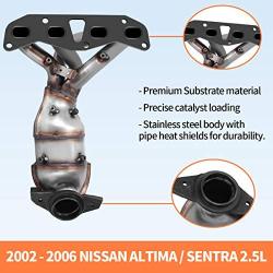 YITAMOTOR Catalytic Converter for 2002, 2003, 2004, 2005 & 2006 Nissan Altima 2.5 L with Gasket Kit Exhaust Manifold (EPA Compliant)