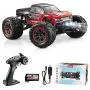 Hosim RC Cars 1:12 4WD 46KM/H High Speed Remote Control Car RC Monster Truck for Kids Adults, All Terrain Off Road Truck Radio Controlled Off-Road RC Car Electronic Hobby Grade Gifts for Boys (Red)