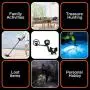Goplus Metal Detector, Four Modes Adjustable High Accuracy Metal Finder (41''-52'') with LCD Display, 10'' Waterproof Search Coil, Headphone, Carrying Bag and Shovel for Adults and Kids