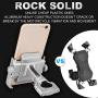 ILM Upgraded Bike Motorcycle Phone Mount Aluminum Bicycle Cell Phone Holder Accessories Fits iPhone X Xs 7 7 Plus 8 8 Plus iPhone 6s 6s Plus Galaxy S7 S6 S5 Holds Phones up to 3.7'' Wide (Silver)