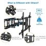 Full Motion TV Wall Mount Bracket Dual Articulating Arms Swivels Tilts Rotation for Most 37-70 Inch LED, LCD, OLED Flat Curved TVs, Holds up to 132lbs, Max VESA 600x400mm by Pipishell