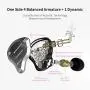 KZ ZS10 Pro Metal Headset 4BA+1DD Hybrid 10 Drivers HiFi Bass Earbuds in Ear Monitor Headphones Sport Noise Cancelling Earphones(No mic,Glare Blue)