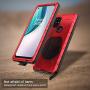 Feitenn Oneplus Nord N10 5G Metal Case, Heavy Duty Military Bumper Shockproof Rugged Defender Silicone Rubber Armor Cover Protective Outdoor Men Screen Protector for Oneplus Nord N10 5G 2020 - Red