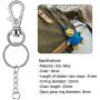 Roctee 195 Piece Silvery Swivel Snap Hooks and O Key Rings with Open Jump Ring, Metal Lobster Claw Clasp Key Chain Parts for Craft DIY Accessory