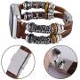 Vikoros Vintage Leather Strap Compatible with Apple Watch 38mm 40mm 42mm 44mm, Handmade Boho Fancy Cuff Bracelet Replacement Wristband for iWatch Series 5/4/3/2/1 Sport Women