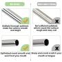 MUTNITT Set of 20 10.5'' Reusable Stainless Steel Straws Bent Reusable Straws with 20 Silicone Tips 5 Cleaning Brush 1 Travel Case Eco Friendly Extra Long Metal Straws Drinking for 20 24 30 oz Tumbler
