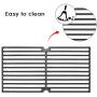 Uniflasy 17.75 inch Grill Grate for Brinkmann 810-2410-S 810-2511-S 810-8411-5 810-9415-W Charmglow, Browning Grillada Gas Grills 17 3/4'' x 26 13/16'' Cast Iron Cooking Grids Grill Replacement Parts