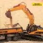 Top Race 15 Channel Full Functional Professional RC Excavator, Battery Powered Remote Control Construction Tractor Metal Shovel, TR-211