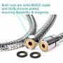 TRIPHIL Kink-free Shower Hoses Extra-long for Handheld Showerhead Hose Replacement Flexible Metal Shower Tube Extension Anti-twist 2 Brass Connectors Stainless Steel Sleeve Chrome 79 Inches
