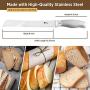 Orblue Serrated Bread Knife Ultra-Sharp Stainless Steel Professional Grade Bread Cutter - Cuts Thick Loaves Effortlessly - Ideal for Slicing Bread, Bagels, Cake (8-Inch Blade with 4.9-Inch Handle)