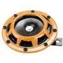 Novelbee 12V 110db Electric Super Horn with Bracket,High Tone and Low Tone Metal Twin Horn Kit for Boat,Car,Truck,Motorcycle (Orange)