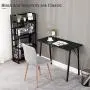 Simple Computer Desk Modern Wood Study Writing Table Small Industrial Home Office Work Desk with Metal Legs, 39.4 x 18.9 x 29.1 inch Kids Desk, Black Simple Computer Desk Modern Wood Study Writing Table Small Industrial Home Office Work Desk with Metal Legs, 39.4 x 18.9 x 29.1 inch Kids Desk, Black