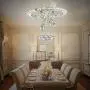 Dixun Crystal Chandeliers Modern LED 4 Rings Pendant Light Adjustable Stainless Steel Ceiling Light Fixture for Living Room Dining Room Bedroom (Cool White) Dixun Crystal Chandeliers Modern LED 4 Rings Pendant Light Adjustable Stainless Steel Ceiling Light Fixture for Living Room Dining Room Bedroom (Cool White)