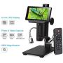 Koolertron 5 inch LCD 1080P Digital Microscope Wireless Remote Control Up to 560x Magnification with Adjustable Stand, USB/HDMI/AV Output Camera Video Recorder with 8 LED Adjustable Light Source