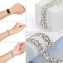 Wearlizer Compatible with Fitbit Charge 3 / Fitbit Charge 4 Bands for Women Metal Replacement Fit Bit Charge 3/4 hr Band Accessories Strap Bracelet Bangle Silver Rose Gold Black