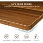 Homemaxs C Table Sofa Side Table, End Snack Table with Wood Finish and Metal Frame, Couch Tables That Slide Under for Living Room and Small Spaces-Easy Assembly