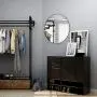 LYNSLIM 32” Black Metal Frame Round Vanity Mirror - Decorative Wall Mirror for Bedroom Bathroom Washroom Living Room Entrance Mirror (Black, 32in) LYNSLIM 32” Black Metal Frame Round Vanity Mirror - Decorative Wall Mirror for Bedroom Bathroom Washroom Living Room Entrance Mirror (Black, 32in)