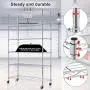 6 Tier Wire Shelving Unit Rack NSF Heavy Duty Height Adjustable Storage Shelf Metal Shelving with Wheels/Feet Levelers Garage Rack Kitchen Rack Office Rack Commercial Shelving - Chrome - 48x18x82 6 Tier Wire Shelving Unit Rack NSF Heavy Duty Height Adjustable Storage Shelf Metal Shelving with Wheels/Feet Levelers Garage Rack Kitchen Rack Office Rack Commercial Shelving - Chrome - 48x18x82
