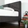 ZINUS Shalini Upholstered Platform Bed Frame / Mattress Foundation / Wood Slat Support / No Box Spring Needed / Easy Assembly, Dark Grey, Queen ZINUS Shalini Upholstered Platform Bed Frame / Mattress Foundation / Wood Slat Support / No Box Spring Needed / Easy Assembly, Dark Grey, Queen