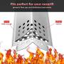 Uniflasy Grill Parts Heat Plates for Nexgrill 6 Burner 720-0896B, 720-0896, 720-0898 and 720-0888, 720-0888N, 720-0882A, 720-0830H, Stainless Steel Grill Heat Shield Tent, Burner Cover, 6 Pack