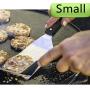 Leonyo Griddle Metal Spatula Set of 2, Food Grade Griddle Accessories - Stainless Steel Pancake Hamburger Turner Flipper for Flat Top Cast Iron BBQ Hibachi Cooking, Dishwasher Safe