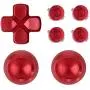 eXtremeRate Red Metal Buttons for Playstation 4 Controller, Aluminum Analog Thumbsticks & Bullet Buttons & D-pad Replacements Kits for PS4 Slim Pro Controller