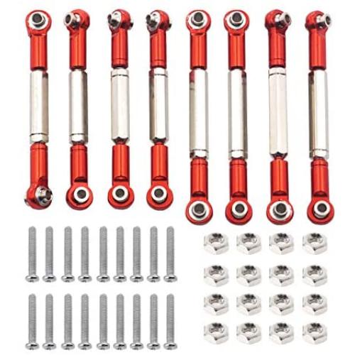 ShareGoo 8PCS Metal Pull Rod Steering Servo Link Linkages Arm Tie Rod Ends Connector for WPL B14 C14 C24 C-14K C-24K MN-90 MN-91 MN-45 MN-96 MN-99 1/16 RC Car