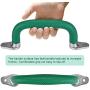 SELEWARE Set of 2 Safety Playground Handles, Metal Grab Handle Bars 9.64'' Hand Grips with Finger indentations for Kids Swing Set, Playset, Climbing Frame, Play House Handles 800 LBS Capacity, Green SELEWARE Set of 2 Safety Playground Handles, Metal Grab Handle Bars 9.64'' Hand Grips with Finger indentations for Kids Swing Set, Playset, Climbing Frame, Play House Handles 800 LBS Capacity, Green