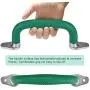 SELEWARE Set of 2 Safety Playground Handles, Metal Grab Handle Bars 9.64'' Hand Grips with Finger indentations for Kids Swing Set, Playset, Climbing Frame, Play House Handles 800 LBS Capacity, Green