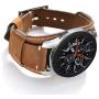 Leotop Compatible with Samsung Galaxy Watch 42mm/Galaxy Watch 3 41mm/Active 40mm/Active 2 40mm 44mm/Gear S2 Classic Bands 20mm Replacement Genuine Leather Cuff Strap with Metal Buckle Men Women(Brown)