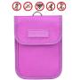 Faraday Bag for Key Fob, Wisdompro RFID Key Fob Protector RF Car Signal Blocking, Anti-Theft Pouch, Anti-Hacking Case Blocker - Purple