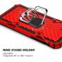 Military Grade for iPhone 8 Case iPhone 7 Case iPhone SE 2020 Metal Rotating Ring with Kickstand Holder Armor Heavy Duty Shockproof Drop Protective Cover for iPhone 8/7/SE 2020 Phone Case (Red)