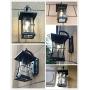 EERU Waterproof Outdoor Wall Sconce Light fixtures, Exterior Wall Lantern Outside Lamps Black Metal with Clear Bubble Glass, Perfect for Exterior Porch Patio House