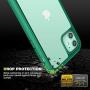 DIACLARA Compatible with iPhone 11 Case, Full Body Rugged Case with Built-in Touch Sensitive Anti-Scratch Screen Protector, Soft TPU Bumper Case Clear Compatible with iPhone 11 6.1'' (Green and Clear)