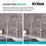 Kraus KPF-1682SFS Sellette Single Handle Pull-Down Kitchen Faucet, Spot Free Stainless Steel